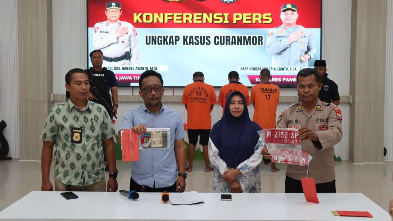 Polres Pamekasan Tangkap Lima Pelaku Curanmor, Satu Dihadiahi Timah Panas